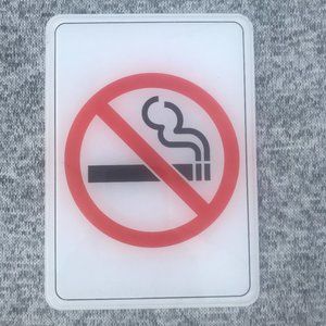 "NO SMOKING" Sign 7x5 Inch